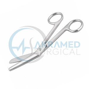 Ciseaux à pansements Reynolds en acier inoxydable, instrument chirurgical, ciseaux à pansements angulaires réutilisables certifiés CE, manuels - Product Image 1
