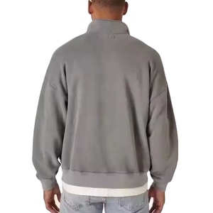 2026 High Quality Men's Quarter Zip Neck Mock Sweatshirt Sport <b>Zipper</b> Half Zip Up Pullover Hoodie Sweatshirt Men - Product Image 4