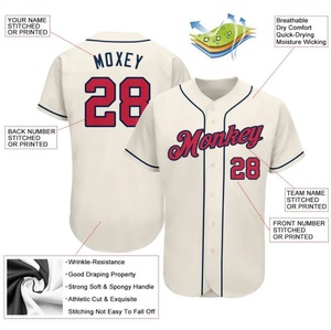 Maillot de baseball personnalisé 100 % polyester pour adultes - Respirant, anti-humidité, extensible dans quatre directions, protection UV, pour équipes sportives - Product Image 4