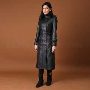 Veste extérieure moderne en cuir véritable pour femmes, vêtement d'hiver élégant et adapté à la ville - Product Image 6
