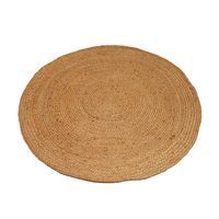 Tapis rond en jute 100% naturel fait main, écologique, tressé, pour sol, vente en gros