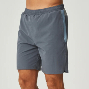 Shorts de bain pour hommes, couleur unie rose, taille mi-haute, cordon de serrage, légers, respirants, séchage rapide, décontractés, en tissu Oxford - Product Image 4