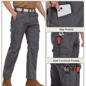 Pantalones Rectos y Cargo para Hombre, Pantalones de Senderismo Casuales con Múltiples Bolsillos, Ropa de Senderismo para Exteriores, Pantalones de Talla Grande para Hombre - Product Image 3