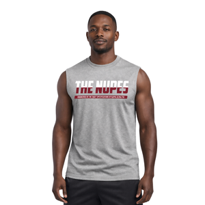 Kappa Alpha Psi The Nupes Chemise sans manches DriFit gris chiné, vêtement de fraternité grecque avec coupe athlétique et évacuation de l'humidité - Product Image 1