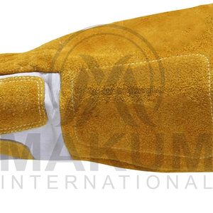 Gants de travail de protection des mains, durables, résistants à la chaleur, respirants, gants de travail à contraction, gants de sécurité en cuir pleine fleur de qualité supérieure - Product Image 4
