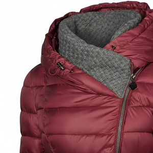 Chaquetas de Invierno para Mujer, Personalizadas, Brillantes, Tejidas, Transpirables, con Capucha, Impermeables, Resistentes al Viento, con Cierre, Tipo Bomber, OEM/ODM - Product Image 5