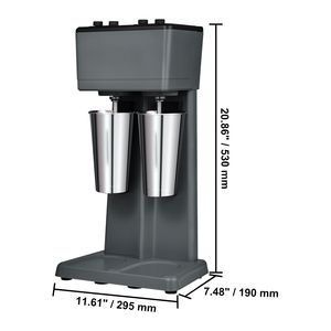 Frullatore Elettrico Professionale a Doppia Testa 375W X 2, 3 Velocità, per Milkshake e Bevande - Product Image 5