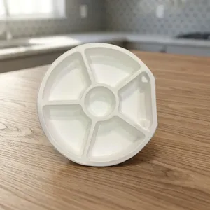 Modern 9 Inch 6CP <b>Pulp</b> Moulded Disposable Plate Eco Friendly Lightweight Water Resistant Biodegradable Party Commercial Catering - Product Image 6