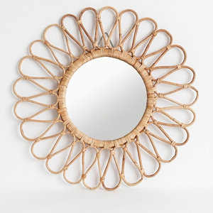 Handmade Bamboo Decorative Wall <b>Mirror</b> Round Rattan <b>Craft</b> <b>Mirror</b> for Gift Home Decor and Boutique Display - Product Image 2