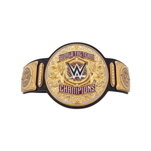 Ceinture de championnat du monde des équipes de la WWE, personnalisable, de haute qualité, or et noir, ceinture sportive personnalisée, ceinture de champion personnalisée, objet de collection - Product Image 1