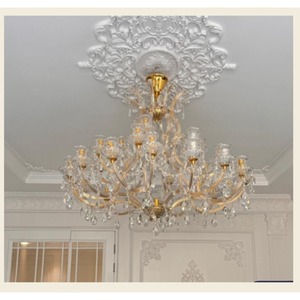 Bespoke Luxury Crystal Chandelier Gold Finish <b>Ceiling</b> Light Custom Designer Lighting Fixture for Home Hotel Indoor Decor - Product Image 3
