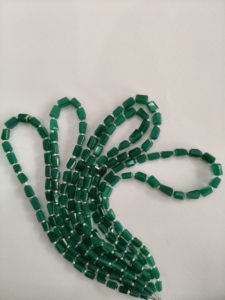 ลูกปัดหินหยกสีเขียวธรรมชาติทำด้วยมือ-ลูกปัดอัญมณีหลวมคุณภาพสูงสำหรับการทำเครื่องประดับสร้อยข้อมือและสร้อยคอ - Product Image 3