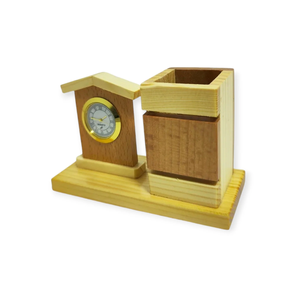 Wood Mobile/<b>Clock</b> Pen Holder For Business Gifts Office Decoration Home <b>Bedroom</b> Quartz <b>Clock</b> Office Desktop Pen Holder - Product Image 1