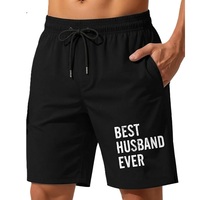 Shorts de bain pour hommes en polyester tissé avec bordure contrastante, imprimé AOP, élastique en nylon, séchage rapide, décontracté, fournisseur du Bangladesh