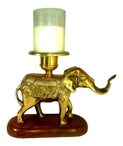 Kaarsstandaard Houder Europese Amerikaanse Woondecoratie Decoratie Handwerk Groothandel Unieke Metalen Indian Antiek Design Olifant