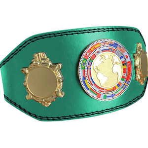 Cinturón de Campeonato de Lucha Libre Verde, Diseño Global, Detalles en Dorado, Cinturón de Título Personalizable - Product Image 5