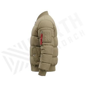 Hooded Quilted Waterproof <b>Bubble</b> Jacket Black Full Sleeve Winter Windproof Cotton Shell Knitted Fabric Polyester Filling Stand - Product Image 3