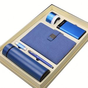 Luxury Red Color 6 in 1 Power Bank Speaker <b>Journal</b> Notebook and Pen Gift Stationery Gift Set - Product Image 5