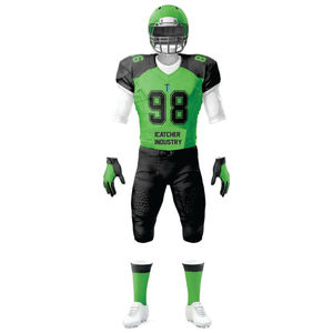 Custom Sublimation American <b>Football</b> Uniform Set with Integrated Padding Pants Professional <b>Black</b> <b>and</b> Blue <b>Football</b> Jersey - Product Image 4