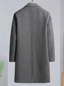 Manteau en laine pour homme, classique et formel, pour l'hiver, fabriqué en tissu de laine mélangée de qualité supérieure, pour les marques de mode et les détaillants, service OEM - Product Image 4