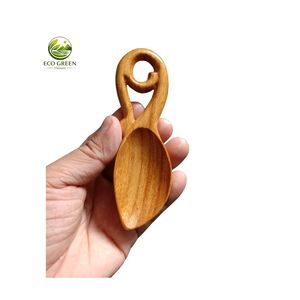 ช้อนชาไม้ 10 มล. ดีไซน์มินิมอลรักษ์โลก พร้อมด้ามจับสำหรับเสิร์ฟชา - Product Image 1