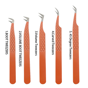 Pince à cils haute précision avec manche en fibre pour extensions de cils volume, classiques et Easy Fan – Outil de beauté - Product Image 6