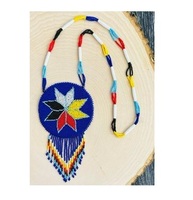 Ensemble de bijoux pour femmes, collier et boucles d'oreilles en chaîne à maillons avec perles de verre multicolores artisanales, style ethnique personnalisable