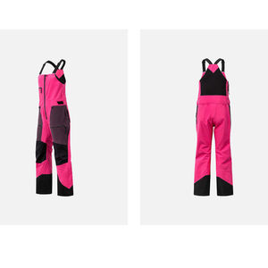 Pantalon de ski imperméable pour femme, salopette, color-block, isolé synthétiquement, fermeture éclair, vêtements de neige - Product Image 2