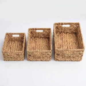 Hand Woven <b>Basket</b> from Eco-friendly Material Water Hyacinth Wholesaler Cheap Price Storage <b>Baskets</b> for Home Use - Product Image 3