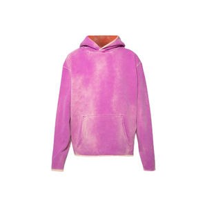 Custom streetwear Hoodies pullover oversized hoodie men's Sun Faded vintage washed Distreesed Bottom hoodie Kangro Pocket Hooded - Product Image 1