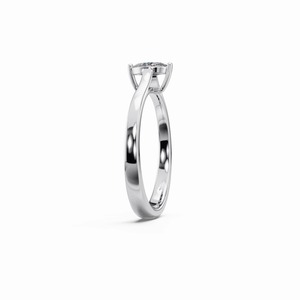 Anillo Solitario con Diamante CVD Cultivado en Laboratorio, Corte Marquesa, Certificado por IGI, Oro Blanco de 18K - Product Image 2