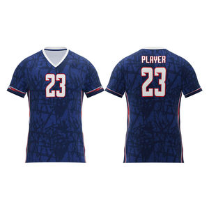 Ensemble d'uniformes de volley-ball unisexes personnalisés, sublimés, 100% polyester, maillot et short, taille élastique, col rond, poches, impression de nom et de numéro - Product Image 4