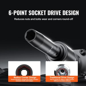 Set di chiavi a bussola a impatto da 1/2 pollice, 9 pezzi, metriche profonde con indicatore di misura, 29-38mm, a 6 punte, in acciaio legato Cr-Mo per riparazioni auto - Product Image 4