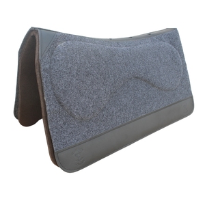 Tapis de selle western en feutre de laine profilé en cuir premium, fond en feutre absorbant les chocs, respirant, pour l'entraînement équestre - Product Image 4