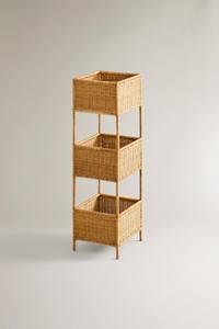 Traditional Hand Woven Rattan <b>Shelving</b> Beautiful Nursery <b>Storage</b> Solution Practical <b>Box</b> Display Shelf Home Accent Furniture - Product Image 1