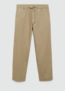 Pantalon homme mi-lourd à taille élastique 100% coton, respirant, de haute qualité, pour usage décontracté, avec logo personnalisé - Product Image 4
