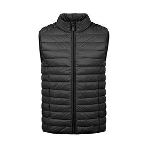Gilet matelassé court en laine pour l'hiver, style streetwear, col montant, fermeture éclair, motif uni, service OEM - Product Image 1