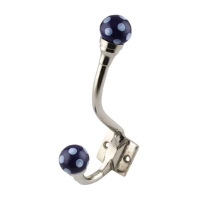 Elegante Gancho de Pared Doble de Cerámica con Forma de Estrella, Gancho Multiusos de Metal Plateado para Colgar Abrigos, Toallas y Bolsos en la Entrada - Product Image 6