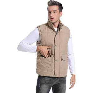 custom design puffer vest warm <b>quilted</b> equestrian gilets casual winter outerwear clothes padded waistcoat men's puffer vests - Product Image 3