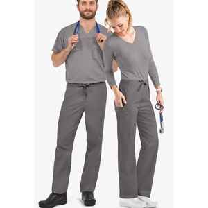 Combinaison de clinique résistante aux taches, taille ajustable, multi-poches, tenue de médecin, uniforme d'hôpital unisexe - Product Image 4