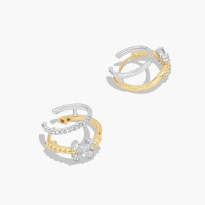 925 <b>Silver</b> Women Hoop Earrings With Round Cut Moissanite Diamonds Earrings For Fashion Jewelry Special Occasions And Gift Giving - Product Image 3
