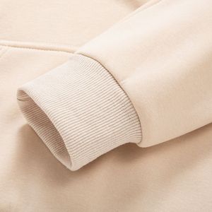 PIHA SPORTS Men's Winter Casual Double Terry Fleece Hoodie Solid Color Warm Windproof Breathable Eco-Friendly Stylish Zip - Product Image 5