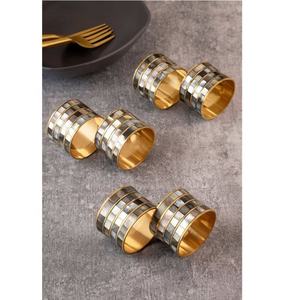 2025 Anneaux de serviette luxueux faits main en nacre, lot de 4 pièces, couleurs vibrantes, écologiques, durables, élégants, pour repas, mariages, hôtels - Product Image 6