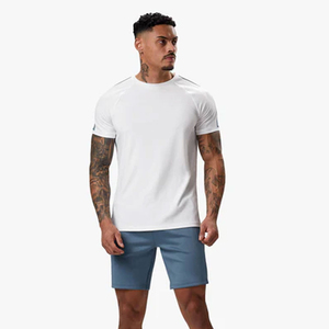 Conjuntos de Camiseta y Pantalones Cortos para Hombre, Precio al por Mayor, Impresión de Logotipo Personalizado, Camiseta y Pantalones Cortos para Hombre con Logotipo de Fuego, Serigrafía Personalizada - Product Image 6