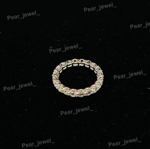 925 Sterling Silver Moissanite Diamond Eternity Band Full Eternity Wedding <b>Ring</b> <b>Iced</b> Out Stackable Anniversary Gift Women - Product Image 5