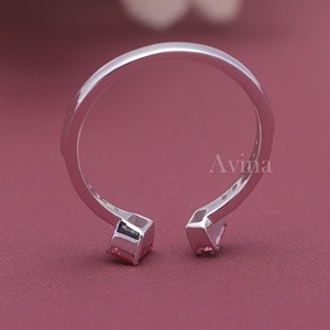 IGI Certified Lab Grown Diamond Open <b>Ring</b> 18K Gold Emerald Cut Pink Lab Grown Diamond <b>Adjustable</b> Wrap <b>Ring</b> - Product Image 6