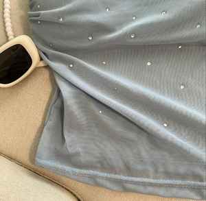 Top Corto Casual sin Costuras Starlight Dust con Sujetador Incorporado, Cuello Halter, Adornos de Diamantes de Imitación, Ecológico, Suave, de Algodón y Spandex - Product Image 4