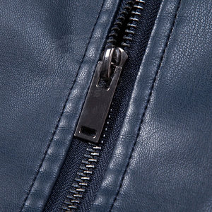 Modern Mens Leather Bomber <b>Jacket</b> Tailored Fit Zip Front <b>Smart</b> Style Classic Mens Leather Bomber <b>Jacket</b> - Product Image 3