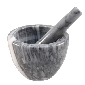 Mortero y pilón de ónix y mármol para cocina, fabricación profesional con bajo MOQ, juego de mortero y pilón de piedra natural de granito. - Product Image 6