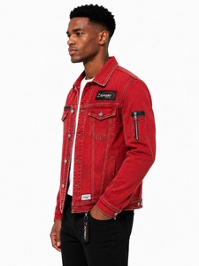 High Quality <b>Men</b> <b>Denim</b> <b>Jacket</b> Vintage Inspired Look Comfortable Fit Durable Construction Perfect For Casual Streetwear Fashion - Product Image 2